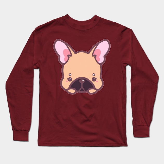 Brown French bulldog breed kawaii cute adorable Long Sleeve T-Shirt by astronauticarte